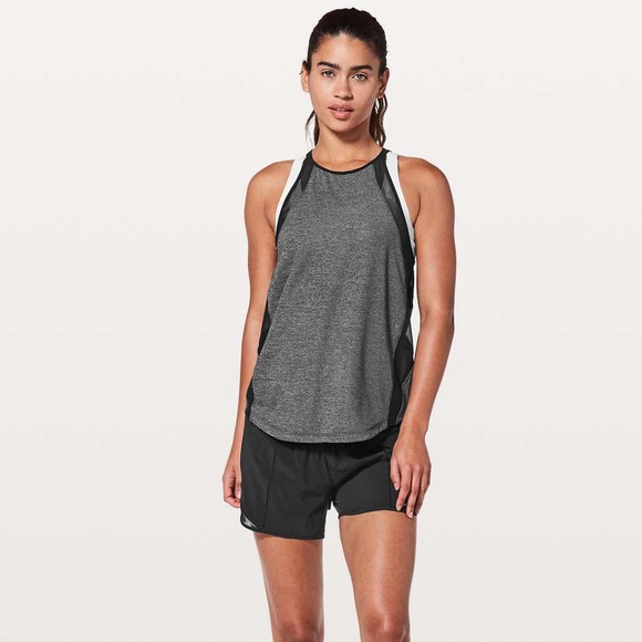 Lululemon Run Off-Route Tank Heathered black/ Grey - Picture 2 of 6